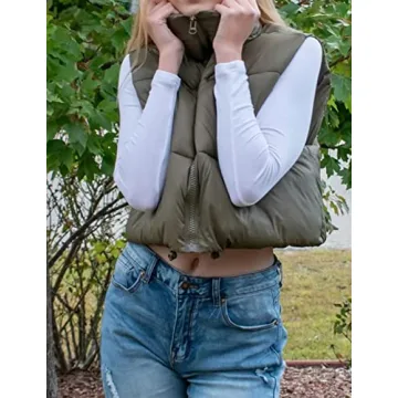 Lightweight Women's Winter Padded Crop Vest for Stylish Warmth