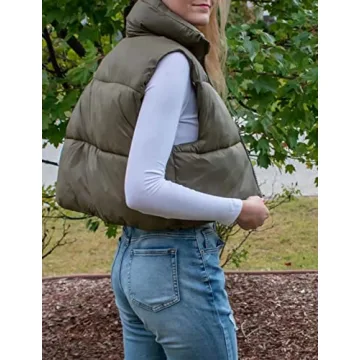 Lightweight Women's Winter Padded Crop Vest for Stylish Warmth