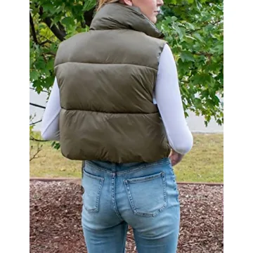 Lightweight Women's Winter Padded Crop Vest for Stylish Warmth