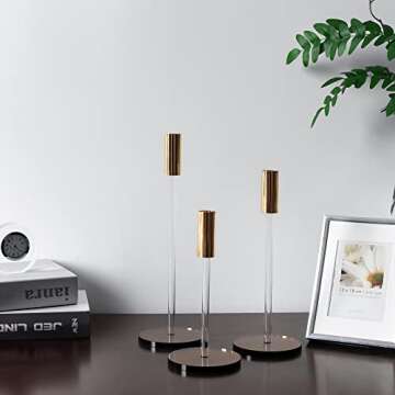 DONOUCLS Candlestick Holders Set for Elegant Home Decor