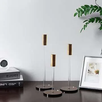 DONOUCLS Candlestick Holders Set for Elegant Home Decor