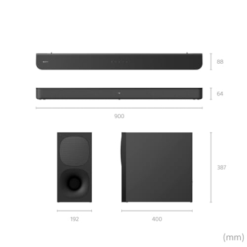 Sony HT-S400 Soundbar with Wireless Subwoofer and Surround Sound