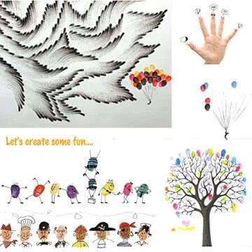 Lsushine Craft Ink Pad Stamps Partner DIY Color,20 Colors Rainbow Finger Ink pad for Kids (Pack of 20)