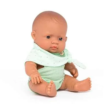 Miniland 8 1/4'' Hispanic Boy Doll for Creative Play