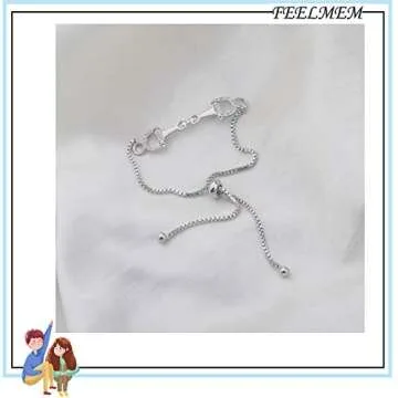 FEELMEM Horse Snaffle Bit Crystal Easy Hook Clasp Charm Bangle Bracelet Equestrian Jewelry Good Luck Gift (Snaffle slider silver)