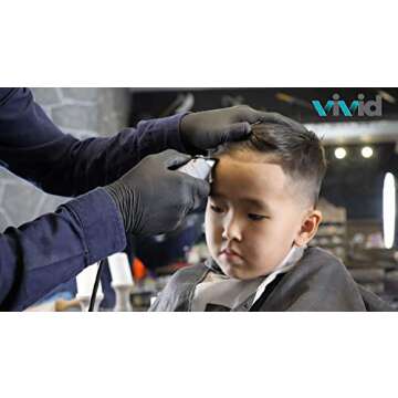 Black Gloves - Latex Free, Powder Free, Textured, Disposable, Non-Sterile - Fingertip Textured - Box of 100, NightTouch (Large)