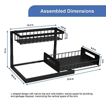 FOLLOWIN Slide Out Organizers for Kitchen and Bathroom