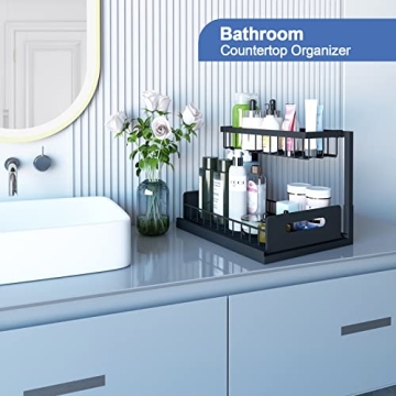 FOLLOWIN Slide Out Organizers for Kitchen and Bathroom