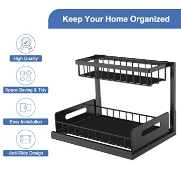 FOLLOWIN Slide Out Organizers for Kitchen and Bathroom
