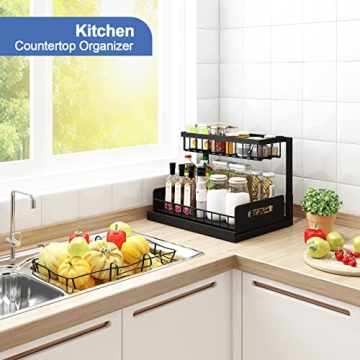 FOLLOWIN Slide Out Organizers for Kitchen and Bathroom