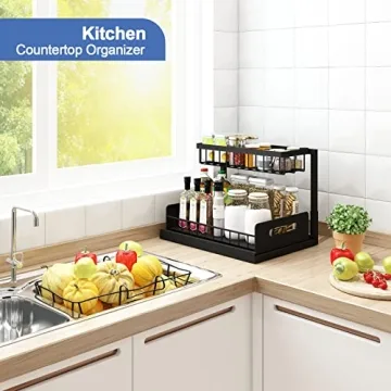 FOLLOWIN Slide Out Organizers for Kitchen and Bathroom