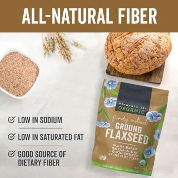 Viva Naturals Organic Ground Flaxseed for Smoothies & Baking