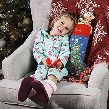 Lillian Vernon Personalized Heirloom Christmas Stocking Needlepoint Christmas Tree, 100% Wool, 9.5" W x 17" L