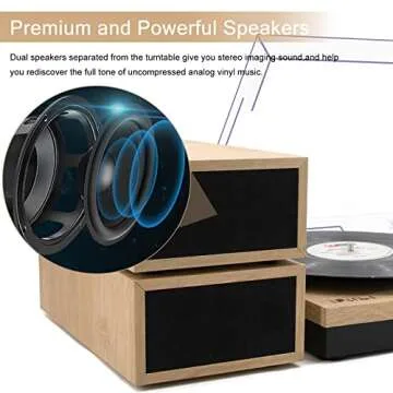 LP&No.1 Wireless Vintage Record Player for Music Lovers