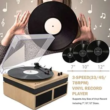 LP&No.1 Wireless Vintage Record Player for Music Lovers