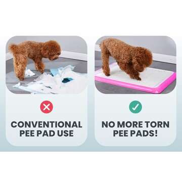Pet Awesome Dog Potty Tray/Puppy Pee Pad Holder 25”x20” Indoor Wee Training for Small and Medium Dogs