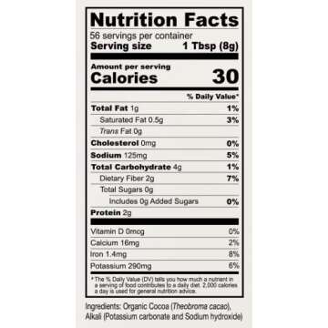 Anthony's Organic Black Cocoa Powder, 1 lb, Unsweetened, Dutch Processed, Gluten Free, Non GMO