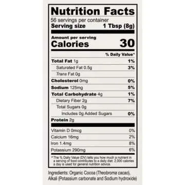 Anthony's Organic Black Cocoa Powder, 1 lb, Gluten Free, Non GMO