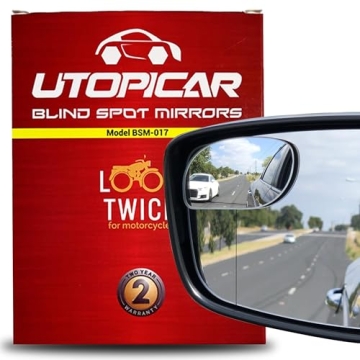 Utopicar Blind Spot Convex Mirrors: Enhance Safety & Visibility (2 Pack)