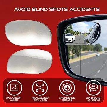 Utopicar Blind Spot Convex Mirrors for Safer Driving