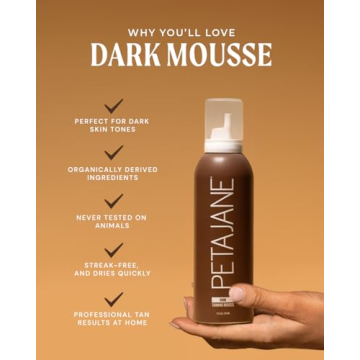 Organic Dark Tanning Mousse for Flawless Skin Glow