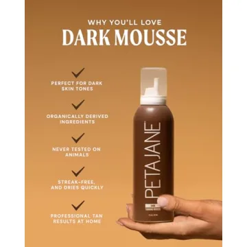 Organic Dark Tanning Mousse for Flawless Skin Glow