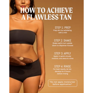 Organic Dark Tanning Mousse for Flawless Skin Glow