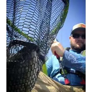 LastMemory Foreverlast YakNet Large Hoop Floatable Fishing Net, Green