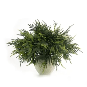 Norfolk Pine Branches for Christmas Decor - 12Pcs