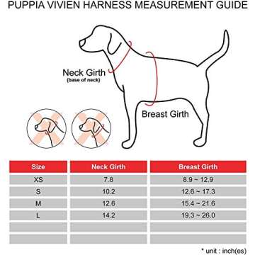 Authentic Puppia Vivien Harness, Pink, Small