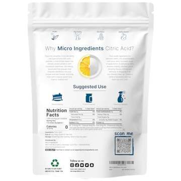 Versatile 6lb Citric Acid: Pure Food Grade Powder for Cooking & Cleaning