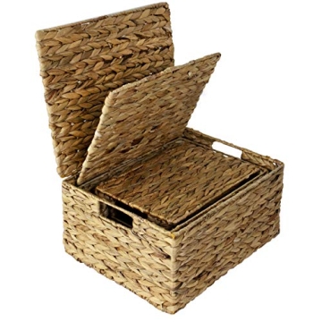 Elegant Set of 3 Handcrafted Nesting Storage Baskets