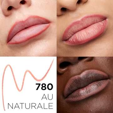 L’Oréal Paris Colour Riche Lip Liner Pencil, Creamy Lip Liner with Omega 3 and Vitamin E, 780 Au Naturale (Soft Neutral Beige)