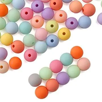 1000PCs 6MM Matte Mix Colors Acrylic Round Beads
