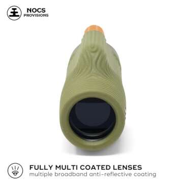 Nocs Provisions Zoom Tube 8x32 Monocular, 8X Magnification Telescope, Bak4 Prism, Wide Field of View...