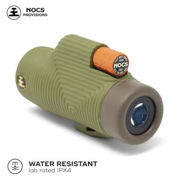 Nocs Provisions Zoom Tube 8x32 Monocular, 8X Magnification Telescope, Bak4 Prism, Wide Field of View for Bird Watching, Backpacking & Wildlife Viewing - Juniper Green II
