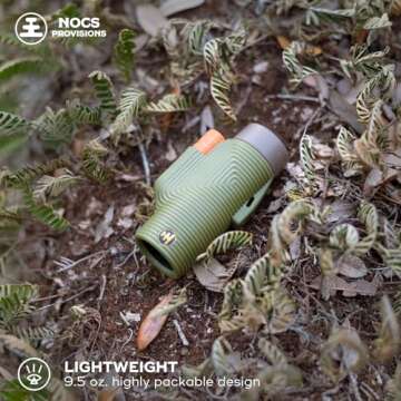 Nocs Provisions Zoom Tube 8x32 Monocular, 8X Magnification Telescope, Bak4 Prism, Wide Field of View for Bird Watching, Backpacking & Wildlife Viewing - Juniper Green II