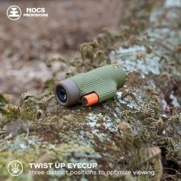 Nocs Provisions Zoom Tube 8x32 Monocular, 8X Magnification Telescope, Bak4 Prism, Wide Field of View for Bird Watching, Backpacking & Wildlife Viewing - Juniper Green II