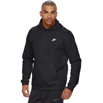 Men's Nike Club Fleece Pullover Hoodie | Ultimate Comfort in Black, Size XL