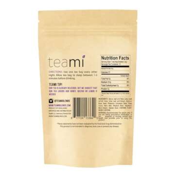 Teami® Colon Detox Tea | All Natural Cleanse tea for Men & Women | 30 Day Supply, 15 Tea Bags (Lemon)