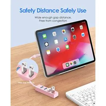 LENTION 4-in-1 USB C Hub, 4 USB 3.0 Ports, USB C to USB A Multiport Adapter for 2023-2016 MacBook Pro, Mac Air & Surface, iPad Pro, Chromebook, More, Stable Driver Certified (CB-C22s, Rose Gold)