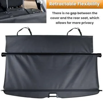 Trunk Cargo Cover for Toyota 4runner 2010-2018 2019 2020 2021 2022 2023 2024 Retractable Rear Trunk Cargo Luggage Security Shade Cover Shield Waterproof Custom Fit All Weather (Black)