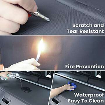 Trunk Cargo Cover for Toyota 4runner 2010-2018 2019 2020 2021 2022 2023 2024 Retractable Rear Trunk Cargo Luggage Security Shade Cover Shield Waterproof Custom Fit All Weather (Black)