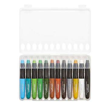 KINGART 580-24 GEL STICK Set, Artist Pigment Crayons, 24 Unique Colors, Water Soluble, Creamy, and Odorless, Use on Paper, Wood, Canvas and more