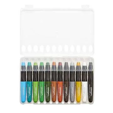 KINGART 580-24 GEL STICK Set, Artist Pigment Crayons, 24 Unique Colors, Water Soluble, Creamy, and Odorless, Use on Paper, Wood, Canvas and more