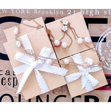 TheDisplayGuys 25-Pack #11 Cotton Filled Cardboard Paper Jewelry Box Gift Case - Kraft Brown (2.1" x 1.8" x 0.8")