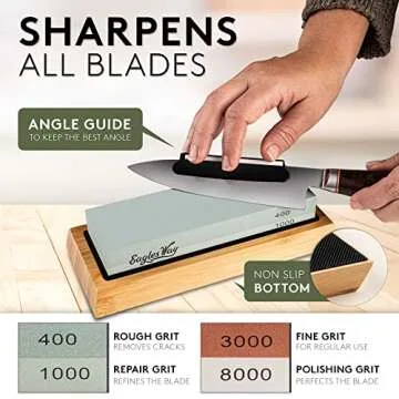 Professional Knife Sharpening Stone | Eagles Way Whetstone