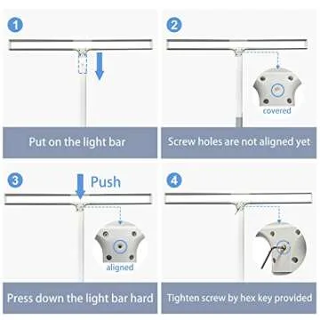 PHIVE HT-1 LED Desk Lamp, Ultra Wide with Clamp