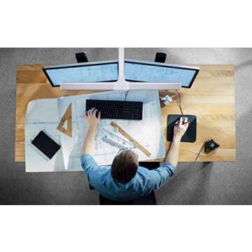 PHIVE HT-1 LED Desk Lamp, Ultra Wide with Clamp