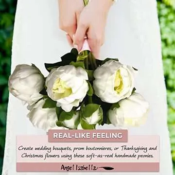 Angel Isabella Realistic Peony Bouquet - Premium Artificial Flowers
